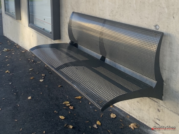 SITZBANK THETIS 120 Wandmontage aus Edelstahl Zeitlos / Bequem